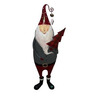 🎄 LAST ONE!!! 🎄 Whimsical Metal Santa Decor Statue Rustic NWT.